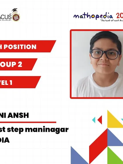 Soni Ansh from Maninagar, India, who achieved 6th Position.