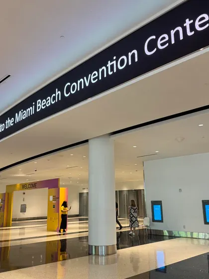 The entrance to the Miami Beach Convention Center, the venue for WAF 2025. My on-the-ground presence ensures that the Indian architectural community feels connected to the event, no matter where it is held.