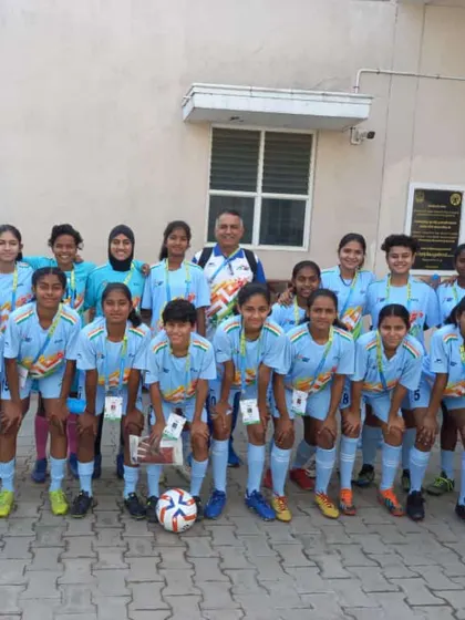 The Delhi Junior Girls team, featuring our very own Tanya Singh, ready for the Khelo India U19 Nationals.