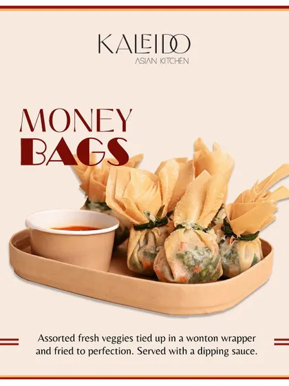 These Money Bag wontons are a symbol of prosperity and a staple at celebrations. Mine are filled with fresh veggies, tied in a crispy wonton wrapper, and served with a dipping sauce.