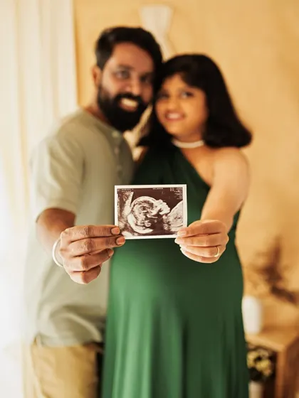 Another beautiful sonogram photo, a tangible connection to the little miracle you're waiting to meet.