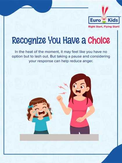 In the heat of the moment, it's important to recognize you have a choice. Taking a pause before reacting can help reduce anger and lead to a more positive interaction with your child.