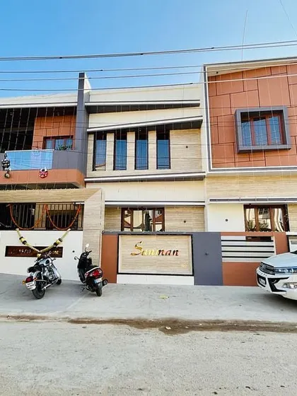 We believe a home should make a statement from the moment you see it. This is the completed "Sanman" residence in Davangere, a project where we blended modern lines with warm, inviting textures to create a landmark home for the family.