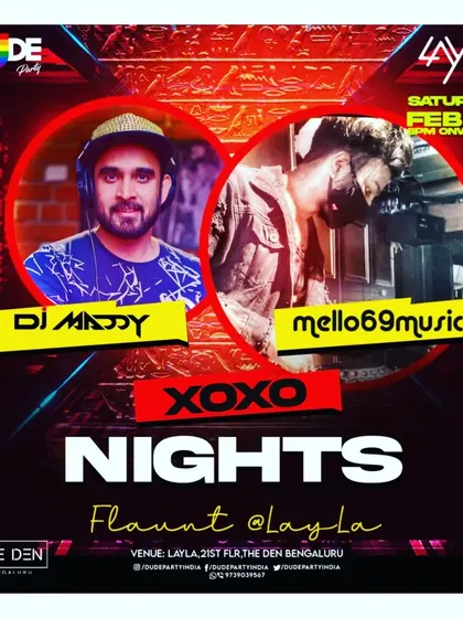 A flyer for 'XOXO Nights' where I performed alongside another artist. These collaborations bring diverse sounds to the dance floor.