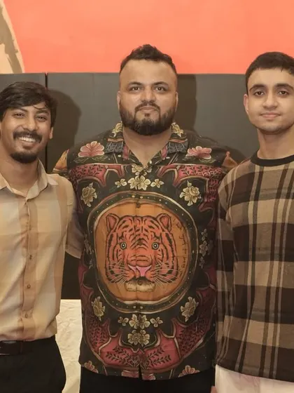 The FCC Family. A candid shot of me with two of our members.