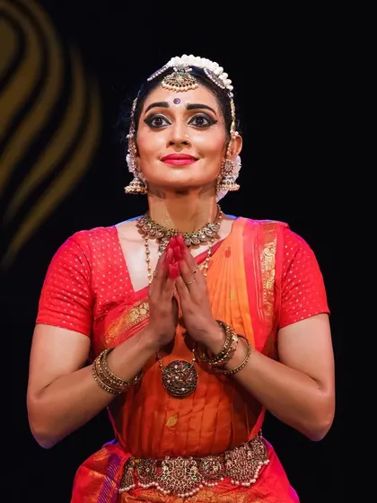 An invitation to my performance at the Kapaleeshwarar Temple in Chennai, a beautiful and spiritual setting for dance.