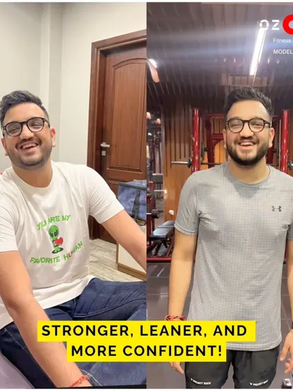 Stronger, leaner, and more confident. This side-by-side comparison shows a clear reduction in body fat and an increase in overall fitness and well-being.