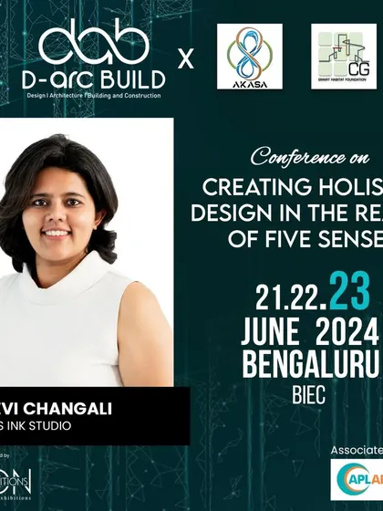 Our co-founder Sridevi Changali on a panel discussing 'Creating Holistic Design in the Realm of Five Senses'. We believe architecture should engage all the senses.