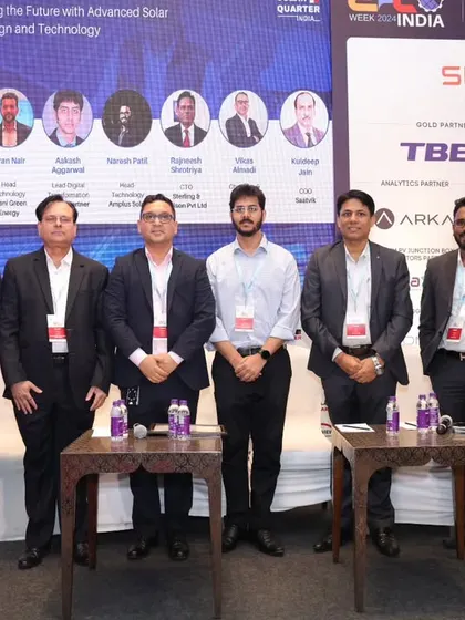Our team of experts at a panel discussion on the role of digitalization in renewable energy. We believe that from EPC to post-commissioning management, digitalization enables better analysis and more efficient energy management.