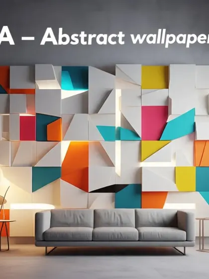 This image from our A-Z trend guide showcases 'A for Abstract'. A colorful, 3D abstract design like this can serve as a bold piece of art and the focal point of a modern room.