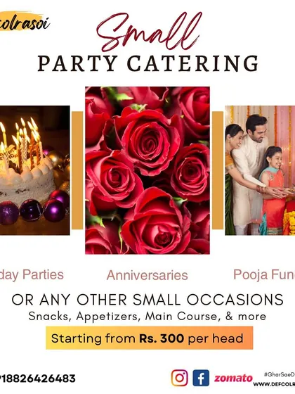 Another look at our small party catering options. We provide a complete food solution, from appetizers to main courses, for any of your small occasions.