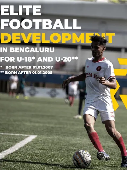 We offer elite football development in Bengaluru for U18 and U20 age groups, focusing on players born after 2005 and 2007.
