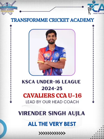 A duplicate graphic announcing our Head Coach's role with the KSCA U-16 league team.