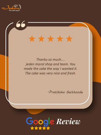 Thank you for your kind words! We are so happy we could make the cake just the way you wanted it, nice and fresh.