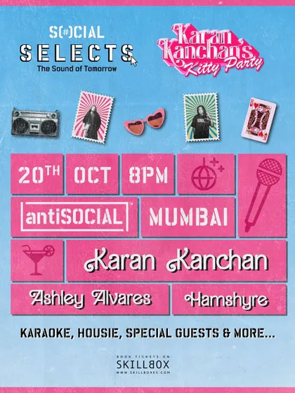 The poster for Karan Kanchan's Kitty Party tour. It was a blast to be part of this lineup and celebrate with the whole crew across India.