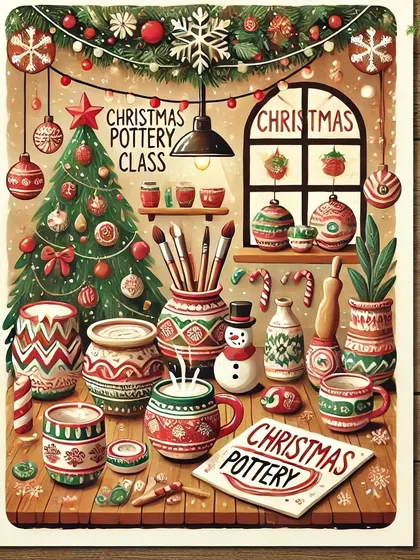Handcrafted holiday magic. During the festive season, we host special workshops like this Christmas pottery class, where you can make your own ornaments and gifts.