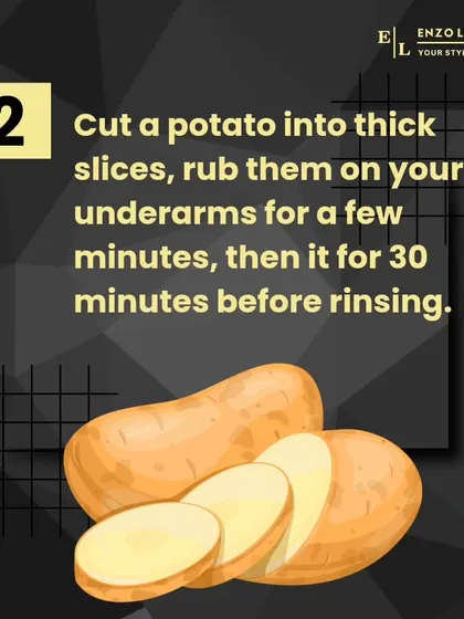 Potato juice contains enzymes that can help lighten skin. Rubbing a slice of potato on your underarms is a gentle, natural method I often suggest for tackling pigmentation.