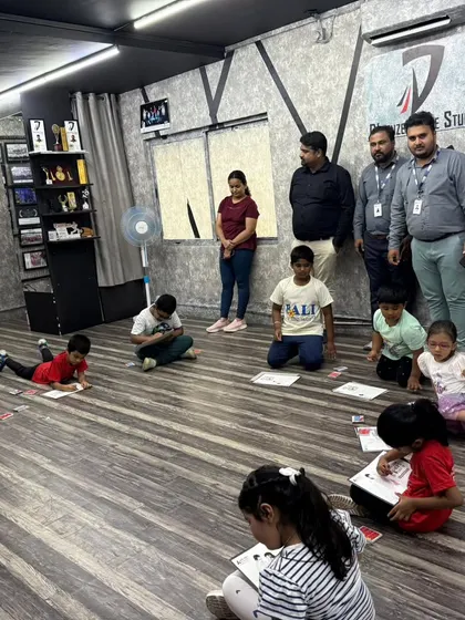 An in-progress shot from the coloring competition held at the studio. This demonstrates how the versatile space can be used for more than just dance and fitness, hosting a variety of community events for all ages.