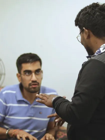 A one-on-one interaction during our Google workshop, ensuring everyone gets personalized attention.