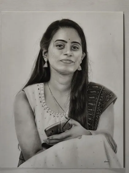A slightly different angle of the same portrait.