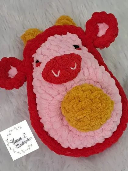 An imaginative avocado cow, combining two cute things into one plush toy.