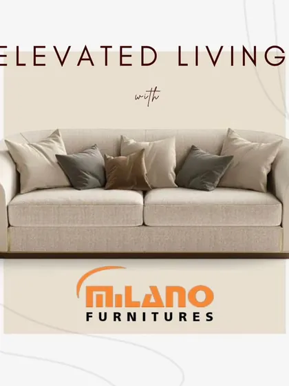 This elegant beige sofa is designed for elevated living. We can customize the upholstery and finish to create a sophisticated centerpiece for your home.