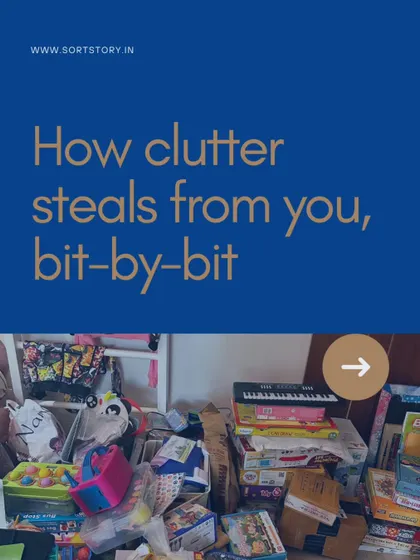 This is how clutter steals from you, bit by bit. It creates mental and emotional stress that impacts your daily life.