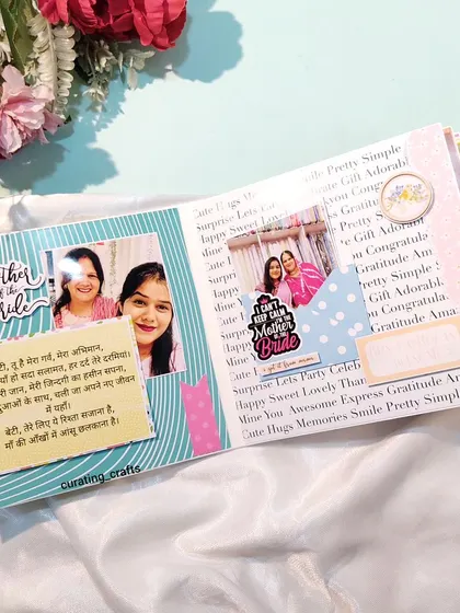 A page dedicated to the "Mother of the Bride" with a heartfelt message.