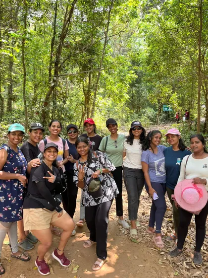 The team on the forest trail during the Agumbe part of our coastal trip.