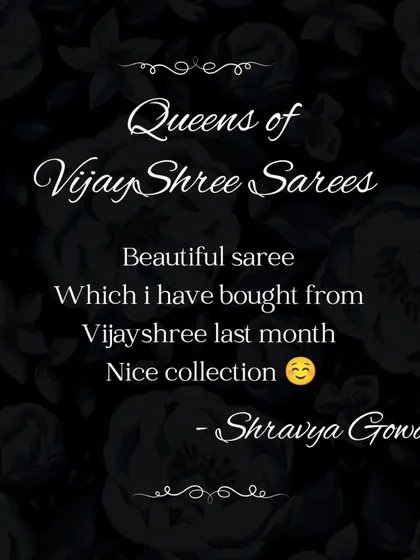 We are so grateful for the kind words from our client Shravya. It brings us immense joy to know she loved her saree.