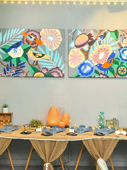 Setting the table for a feast. I take care to arrange the buffet beautifully, making the dining experience special for every event.