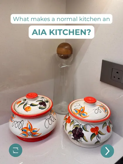 What makes a normal kitchen an AIA Kitchen? It's the attention to detail, from beautiful ceramic jars on the counter to perfectly organized cabinets.