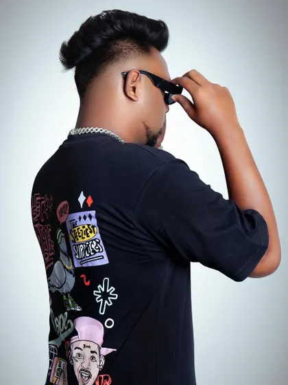 Showcasing my street style. My connection to hip-hop culture is authentic, and it influences everything from my fashion to my music selection.