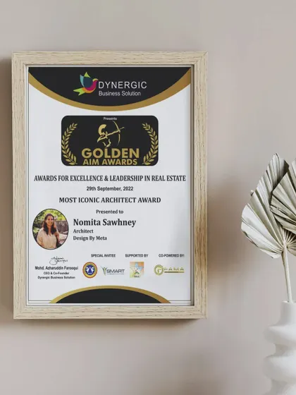 We are thrilled to be recognized by the Golden Aim Awards. This award for Most Iconic Architect is a testament to our team's hard work and our continuous pursuit of design excellence.