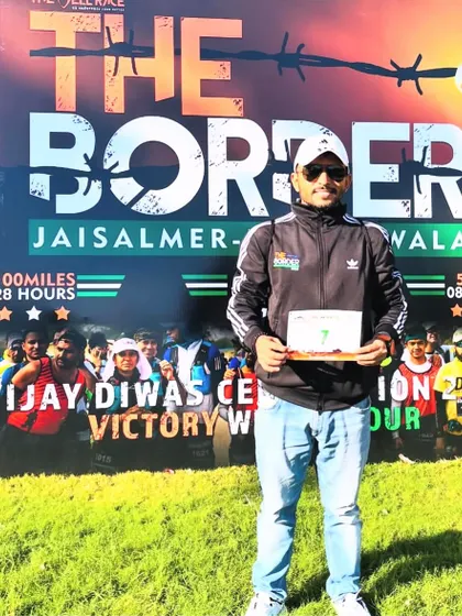 A GRR runner at The Border Race expo, ready to take on the desert.