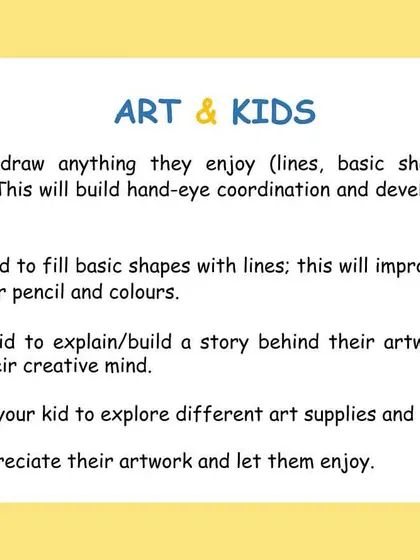 Here are some simple tips for encouraging your kids with art. The key is to let them enjoy the process, explore different materials, and always appreciate their unique creations. This helps build their confidence and creative mind.