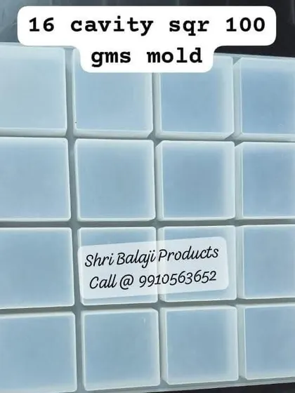 This 16-cavity square mold is a workhorse for soap production. It helps you create large, consistent batches of 100-gram soaps efficiently.