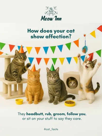 How does your cat show affection? Headbutts, rubbing, and following you around are all ways they say "I love you." Understanding this helps strengthen your bond.