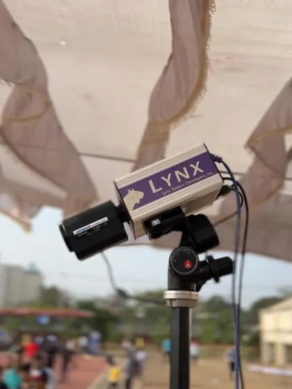 A close-up of the Lynx photo-finish camera used at TrackNights to ensure the integrity of our event.