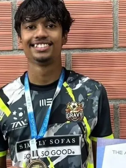 Another of our talented players with his medal and certificate from The Amateur League. I celebrate every individual's contribution to the team's success.