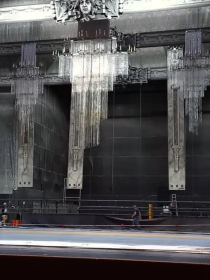 The bare stage of the Mariinsky Theatre. This image gives a sense of the scale and ambition of the productions I undertake, and the challenge of filling such a grand space with energy and movement.