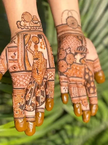 A beautiful Karwa Chauth design from my pop-up in Ludhiana.
