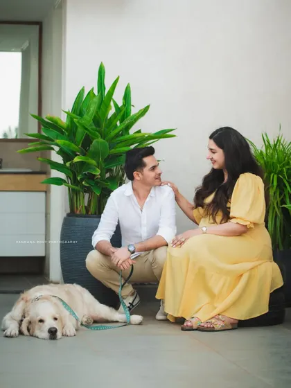 A perfect family picture including their beloved dog. This couple wanted their fur baby to be part of their maternity memories, and I was happy to oblige.