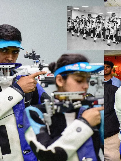 A collage announcing the 15th RR Lakshya Cup, showcasing the high level of competition and energy that participants can expect.