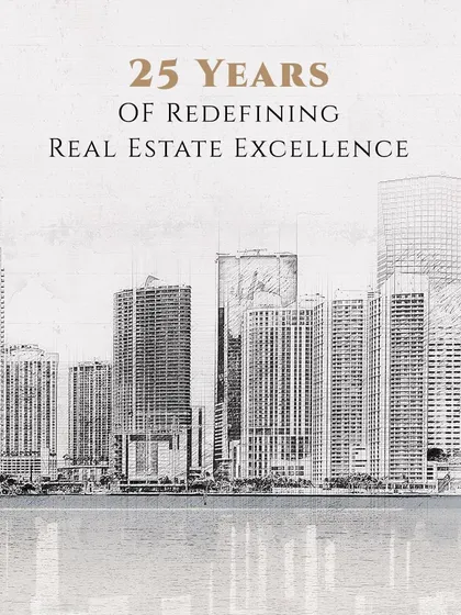 "25 Years of Redefining Real Estate Excellence." This visual from our Red FM campaign reinforces our long-standing commitment to quality and innovation in the real estate sector.