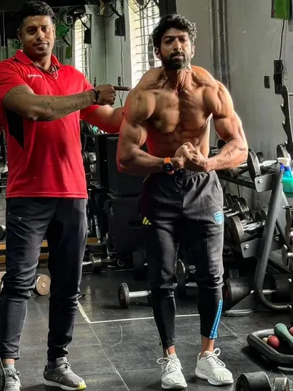 Let's flex. A shot from my prep for the INBA natural bodybuilding competition. Getting stage-ready requires intense focus and discipline.