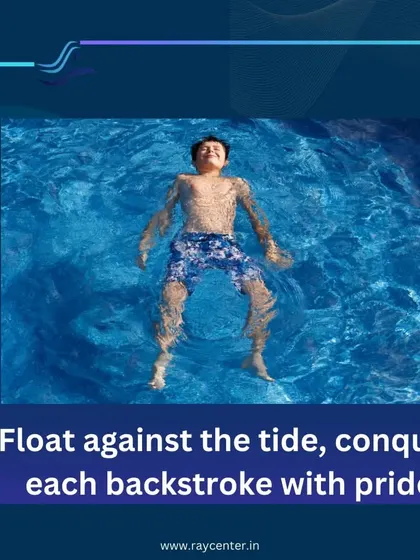 A student masters the back float, an essential skill for relaxation and safety in the water.