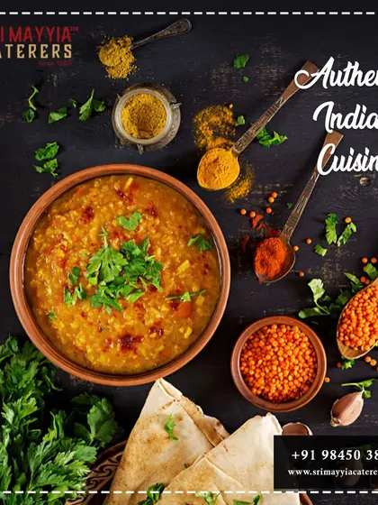 An artistic shot of our authentic Indian cuisine, highlighting the vibrant spices and fresh herbs that are the foundation of our cooking.