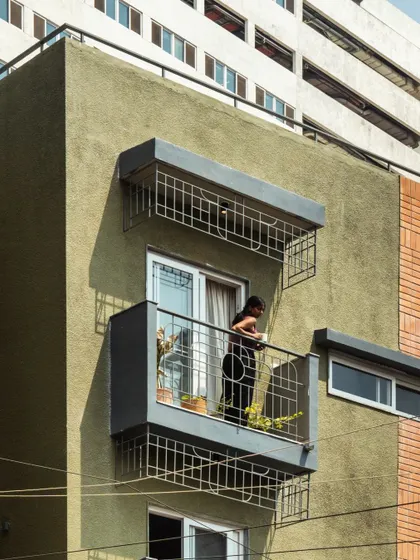 Every apartment in this building has a balcony, offering a private connection to the outdoors and Bengaluru's pleasant weather. These small outdoor spaces act as extensions of the living areas, enhancing the sense of openness.