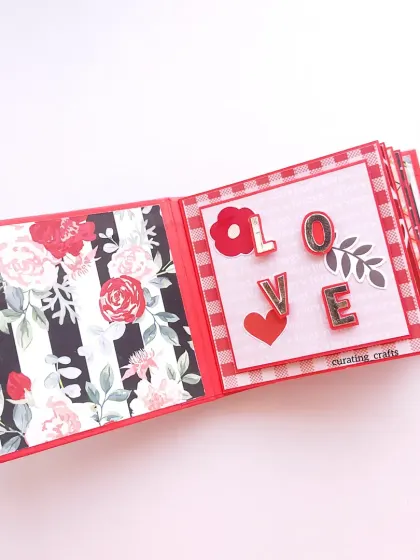 This page combines bold floral patterns with a simple "LOVE" message, creating a beautiful and modern design.
